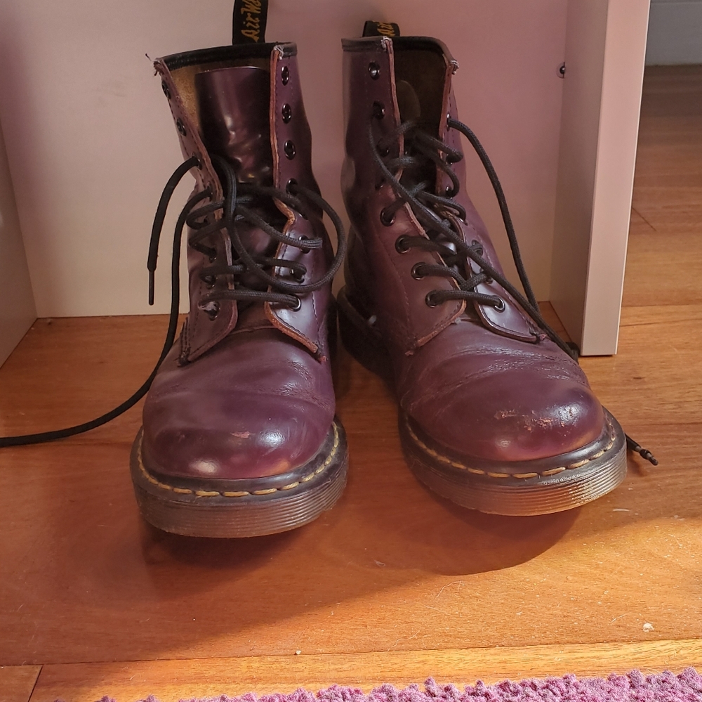 Size 7 purple Dr. Martens. 8 holes